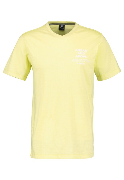 LERROS T-Shirt »LERROS V-Neck-Shirt mit Brustprint«