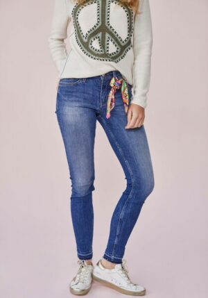 Lieblingsstück Röhrenjeans »Skinny mid waist Shape-Denim additional Bandana Scarf«