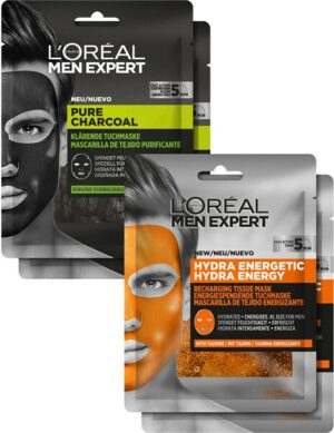 L'ORÉAL PARIS MEN EXPERT Gesichtsmasken-Set »Pure Charcoal und Hydra Energy«