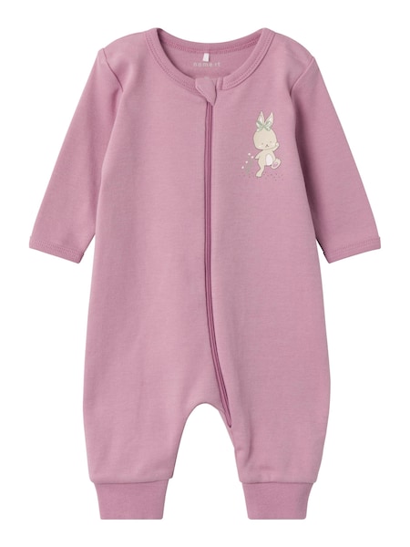 Name It Schlafanzug »NBFNIGHTSUIT ZIP ORCHID HAZE RABBIT NOOS«