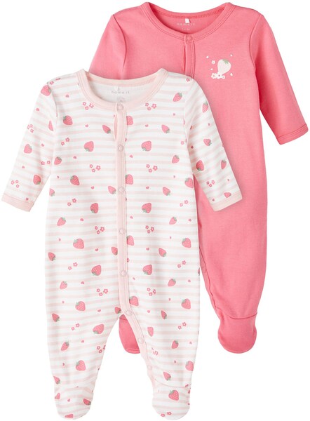 Name It Schlafoverall »NBFNIGHTSUIT 2P W/F STRAWBERRY NOOS«
