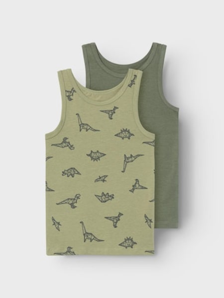 Name It Unterhemd »NMMTANK TOP 2P SAGE DINO NOOS«