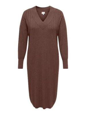 ONLY CARMAKOMA Strickkleid »CARNEW TESSA L/S MIDI V DRESS NOOS KNT«