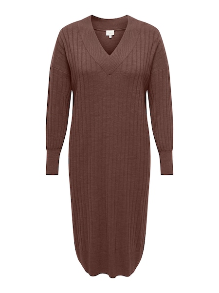 ONLY CARMAKOMA Strickkleid »CARNEW TESSA L/S MIDI V DRESS NOOS KNT«