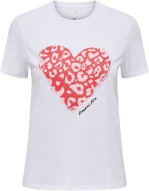 ONLY Kurzarmshirt »ONLBENJI REG S/S HEART TOP BOX JRS«