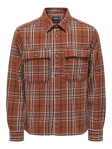 ONLY & SONS Flanellhemd »ONSSCOTT LS CHECK FLANNEL OVERSHIRT 5629«