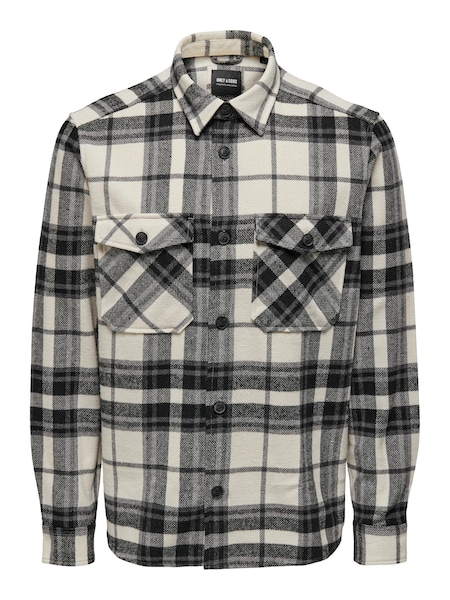 ONLY & SONS Langarmhemd »ONSMILO LIFE OVR CHECK LS SHIRT NOOS«