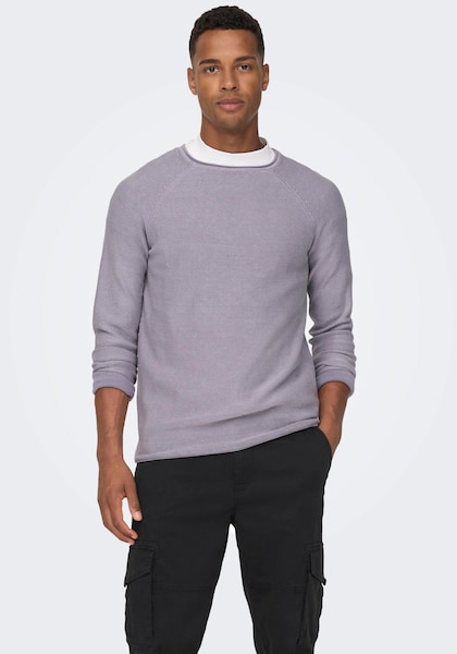 ONLY & SONS Rundhalspullover »DEXTOR WASH RAGLAN KNIT«