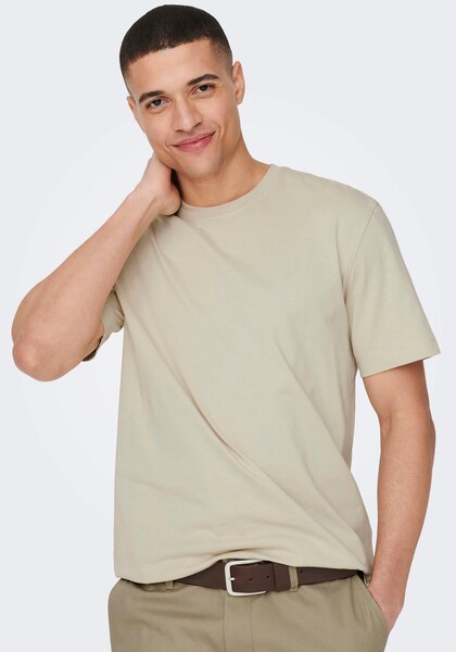 ONLY & SONS Rundhalsshirt »ONSMAX LIFE REG SS STITCH TEE«