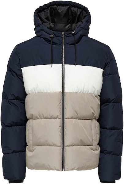 ONLY & SONS Steppjacke »ONSMARLON LIFE HOOD PUFFER JACKET OTW VD«