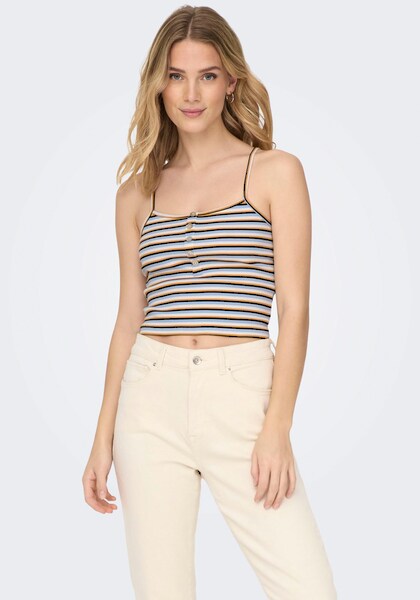 ONLY Trägertop »ONLNESSA S/L SHORT BUTTON STRIPE TOP JRS«