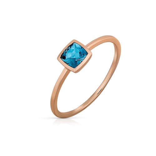 Orolino Fingerring »585 Gold Roségold Blautopas (beh.)«