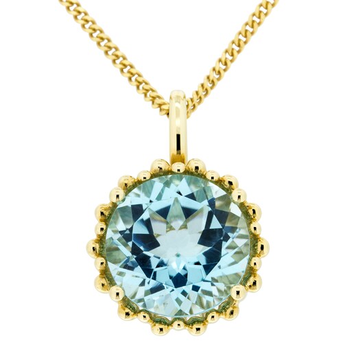 Orolino Kette mit Anhänger »585/- Gelbgold Blau Topas Rund«