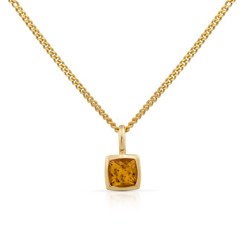 Orolino Kette mit Anhänger »585 Gold Citrin 5x5mm«