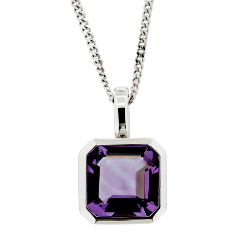 Orolino Kette mit Anhänger »585/- Weißgold Amethyst Achteck«