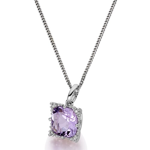 Orolino Kette mit Anhänger »585/- Weißgold Amethyst Brillanten«