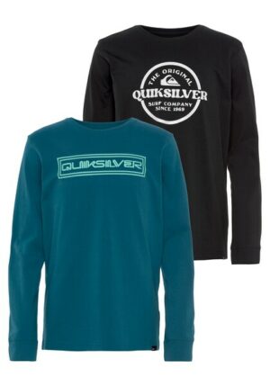 Quiksilver Langarmshirt »Jungen Doppelpack mit Logodruck«