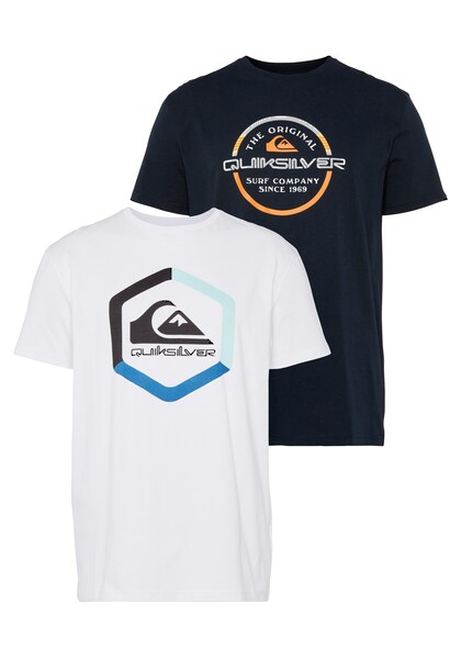 Quiksilver T-Shirt »Herren Doppelpack mit Logodruck«