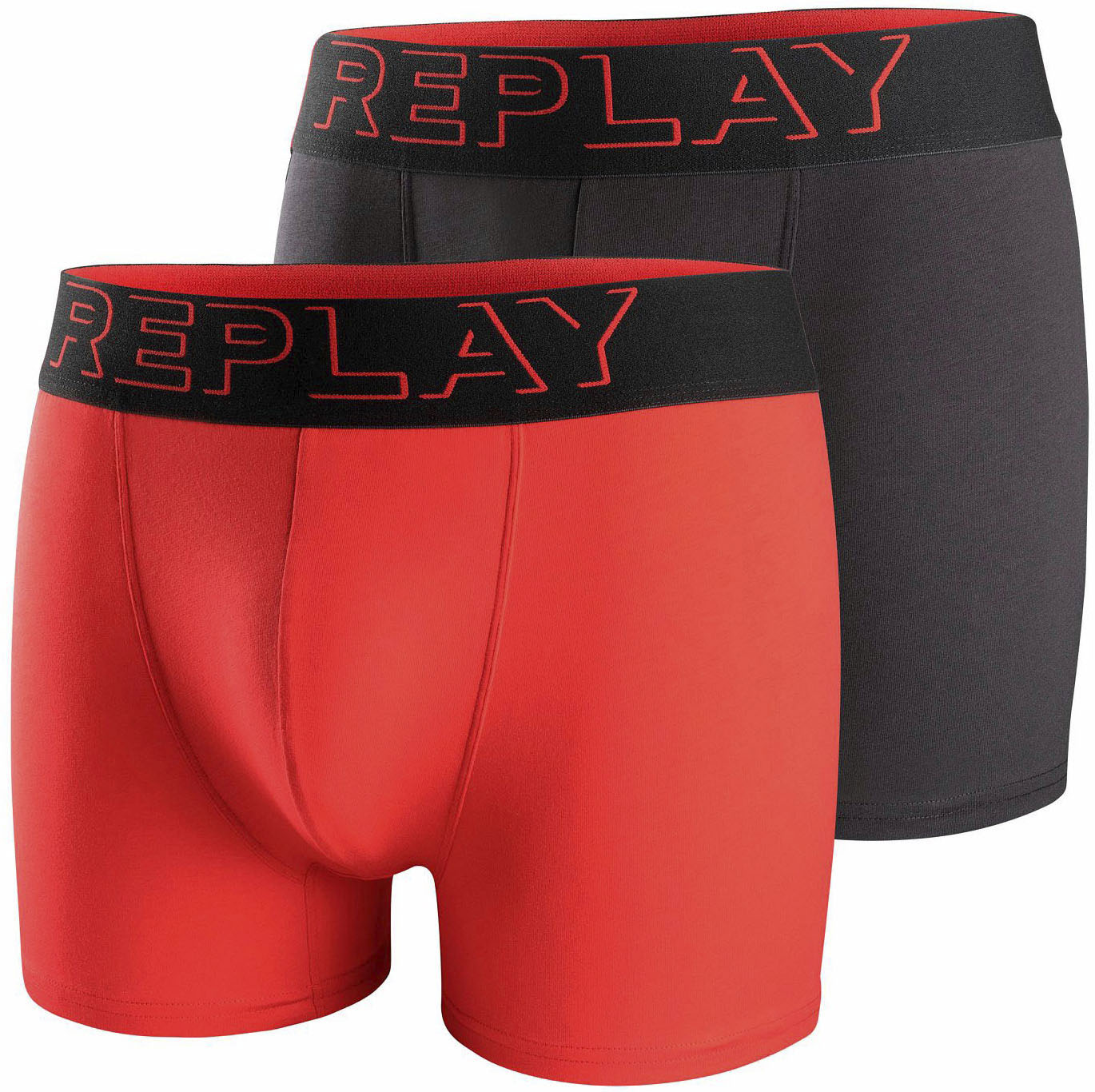 Replay Boxershorts »BOXER Style 2 T/C Cuff 3D logo 2pcs Box«