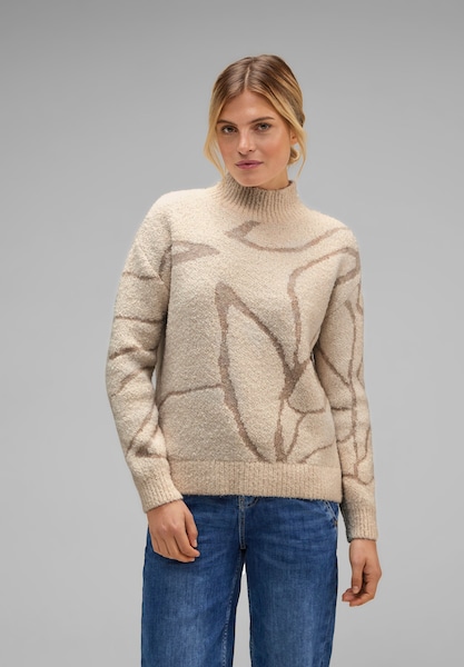 STREET ONE Strickpullover »Boucle Dessin Sweater«