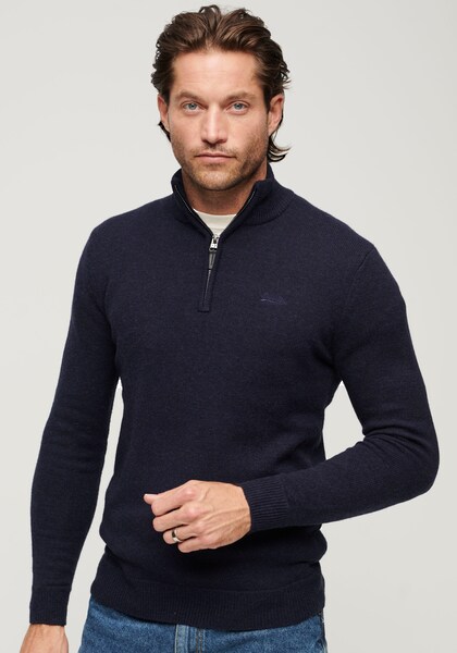 Superdry Stehkragenpullover »ESSENTIAL EMB KNIT HENLEY«