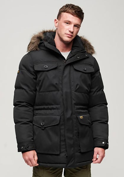 Superdry Steppjacke »CHINOOK FAUX FUR PARKA«