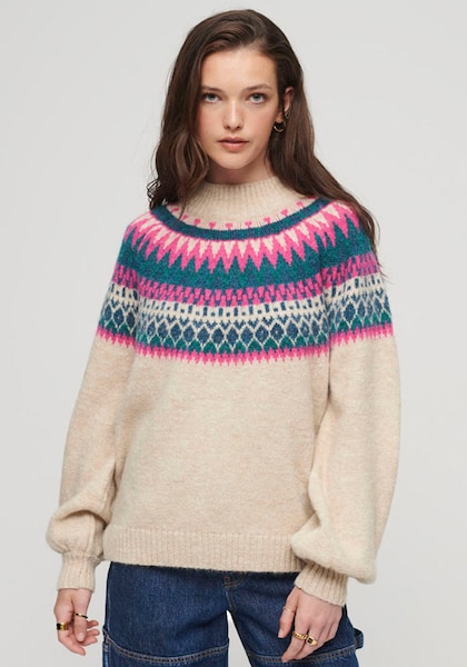 Superdry Strickpullover »SLOUCHY PATTERN KNIT«