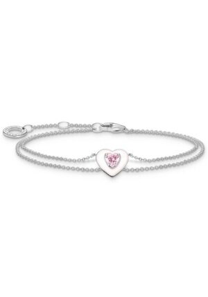 THOMAS SABO Armband »Herz mit pinkem Stein