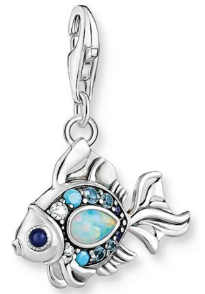 THOMAS SABO Charm-Einhänger »Fisch mit blauen Steinen