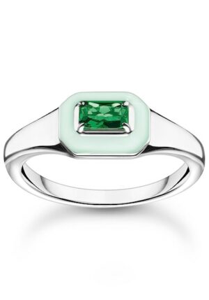 THOMAS SABO Fingerring »mit grünem Stein