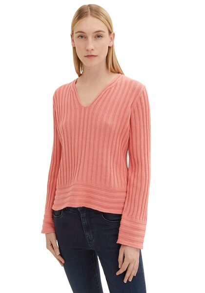 TOM TAILOR Strickpullover »Tom Tailor Damen Pullover V-Ausschnitt«