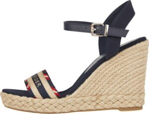 Tommy Hilfiger High-Heel-Sandalette »CORPORATE WEBBING HIGH WEDGE«