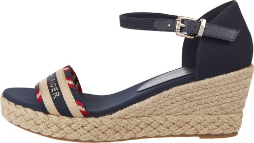 Tommy Hilfiger Keilsandalette »CORPORATE WEBBING LOW WEDGE«