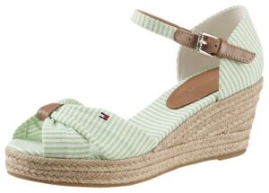 Tommy Hilfiger Keilsandalette »HIGH WEDGE SEERSUCKER«