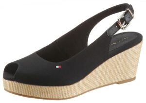 Tommy Hilfiger Sandalette »ICONIC ELBA SLING BACK WEDGE«