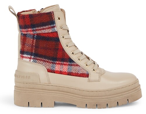 Tommy Hilfiger Schnürstiefelette »FEMININE TARTAN LACE UP BOOTIE«