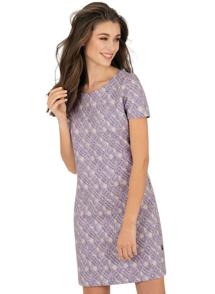 Trigema Jerseykleid »TRIGEMA Kleid mit modischem Allover-Print in Strickoptik«