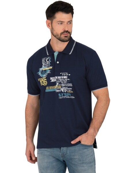 Trigema Poloshirt »TRIGEMA Poloshirt mit maritimem Druckmotiv«