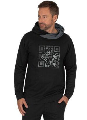 Trigema Sweatshirt »TRIGEMA Kapuzenpullover mit QR-Code-Muster«