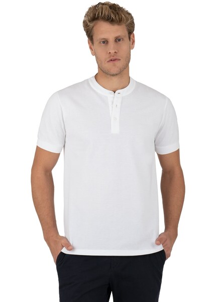 Trigema T-Shirt »TRIGEMA Henley Shirt mit Knopfleiste«