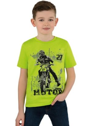 Trigema T-Shirt »TRIGEMA Jungen T-Shirt mit coolem Motorrad-Motiv«