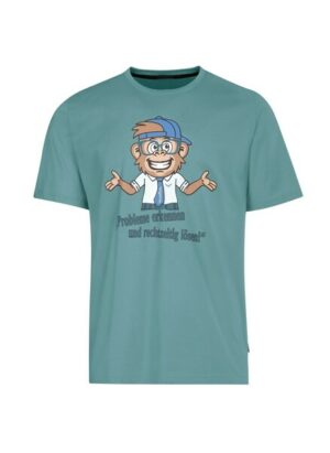 Trigema T-Shirt »TRIGEMA Spruch Shirt mit lustigem Affen-Print«