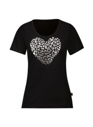 Trigema T-Shirt »TRIGEMA T-Shirt Herz im Leo-Print-Look«