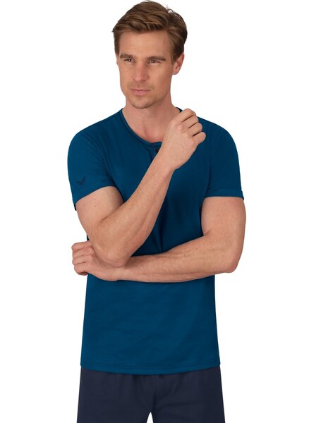 Trigema T-Shirt »TRIGEMA T-Shirt Knopfleiste aus Biobaumwolle«