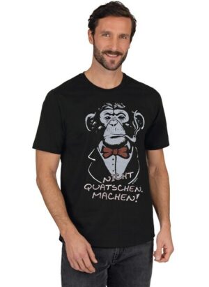 Trigema T-Shirt »TRIGEMA T-Shirt mit Affen-Druckmotiv und Spruch«