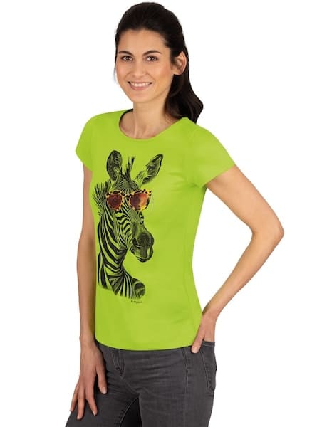 Trigema T-Shirt »TRIGEMA T-Shirt mit Zebra-Motiv und Glitzersteinen«