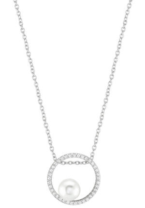 UNIKE JEWELLERY Kette mit Anhänger »GLOW PEARLS CIRCLE KREIS RUND