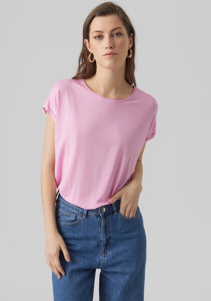 Vero Moda Rundhalsshirt »VMAVA PLAIN SS TOP GAJRS NOOS«