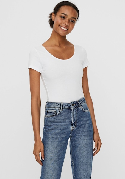 Vero Moda Rundhalsshirt »VMMAXI MY SOFT SS U-NECK«