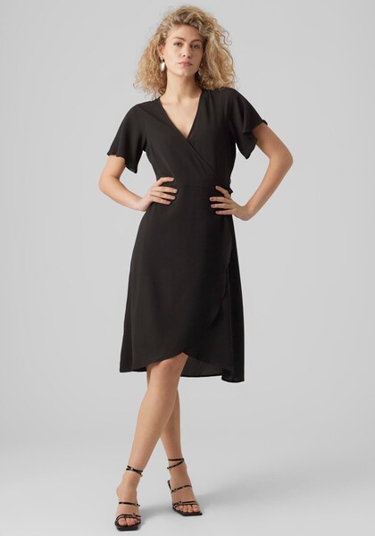 Vero Moda Sommerkleid »VMSAKI SS CALF WRAP DRESS WVN GA NOOS«